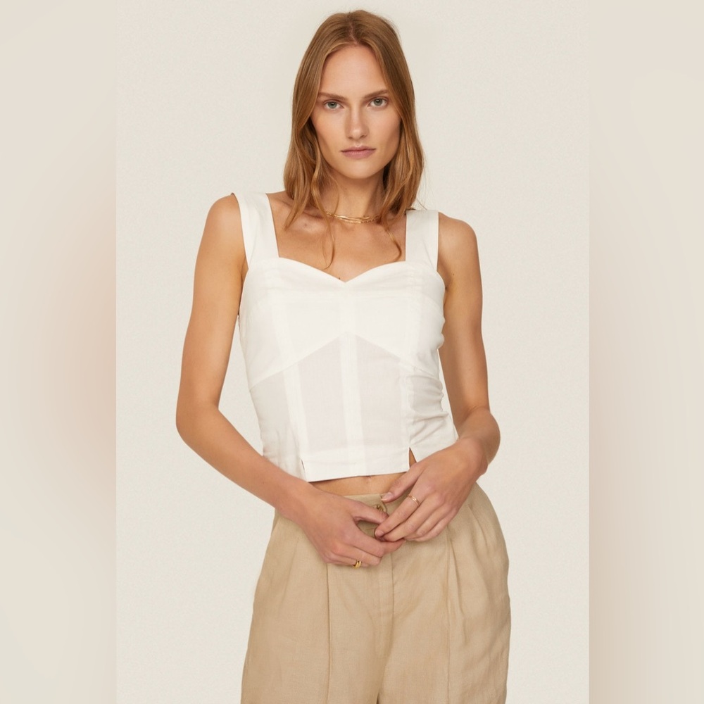 Louna White Crop Top
